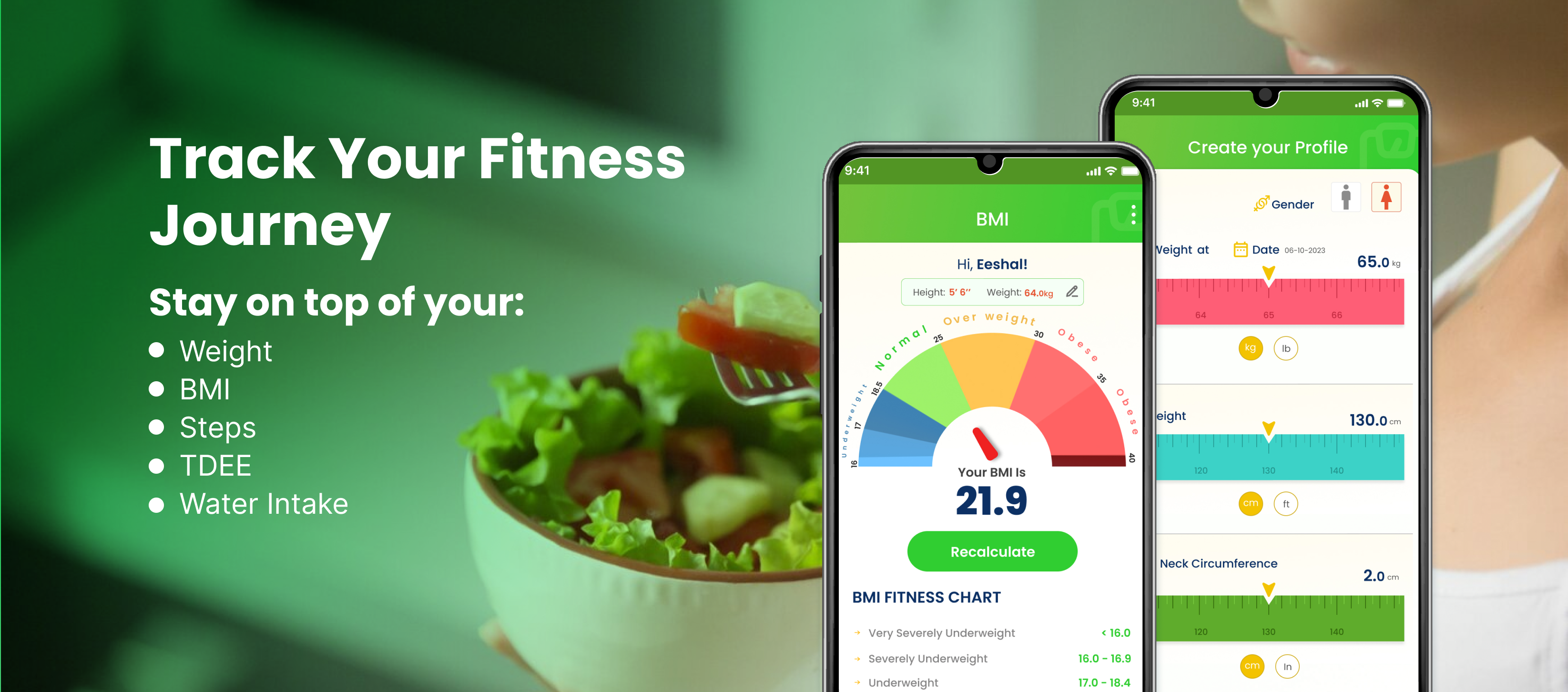 Karvo fitness tracking screens